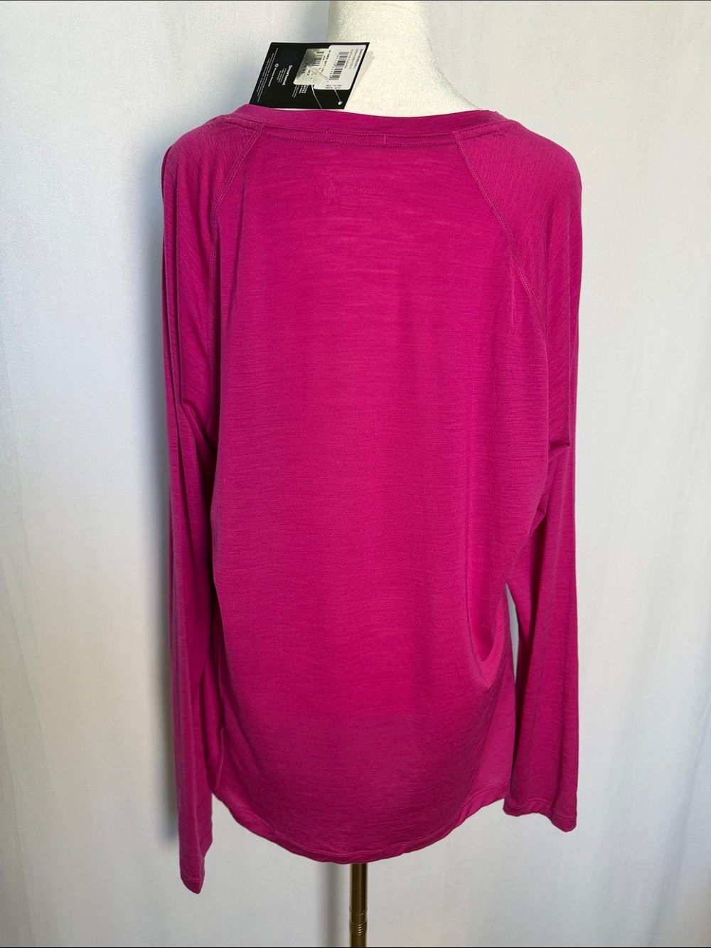 NEW Smartwool Women’s Merino Sport 120 Long Sleeve Base Layer Top Size L Fuchsia - Picture 4 of 7